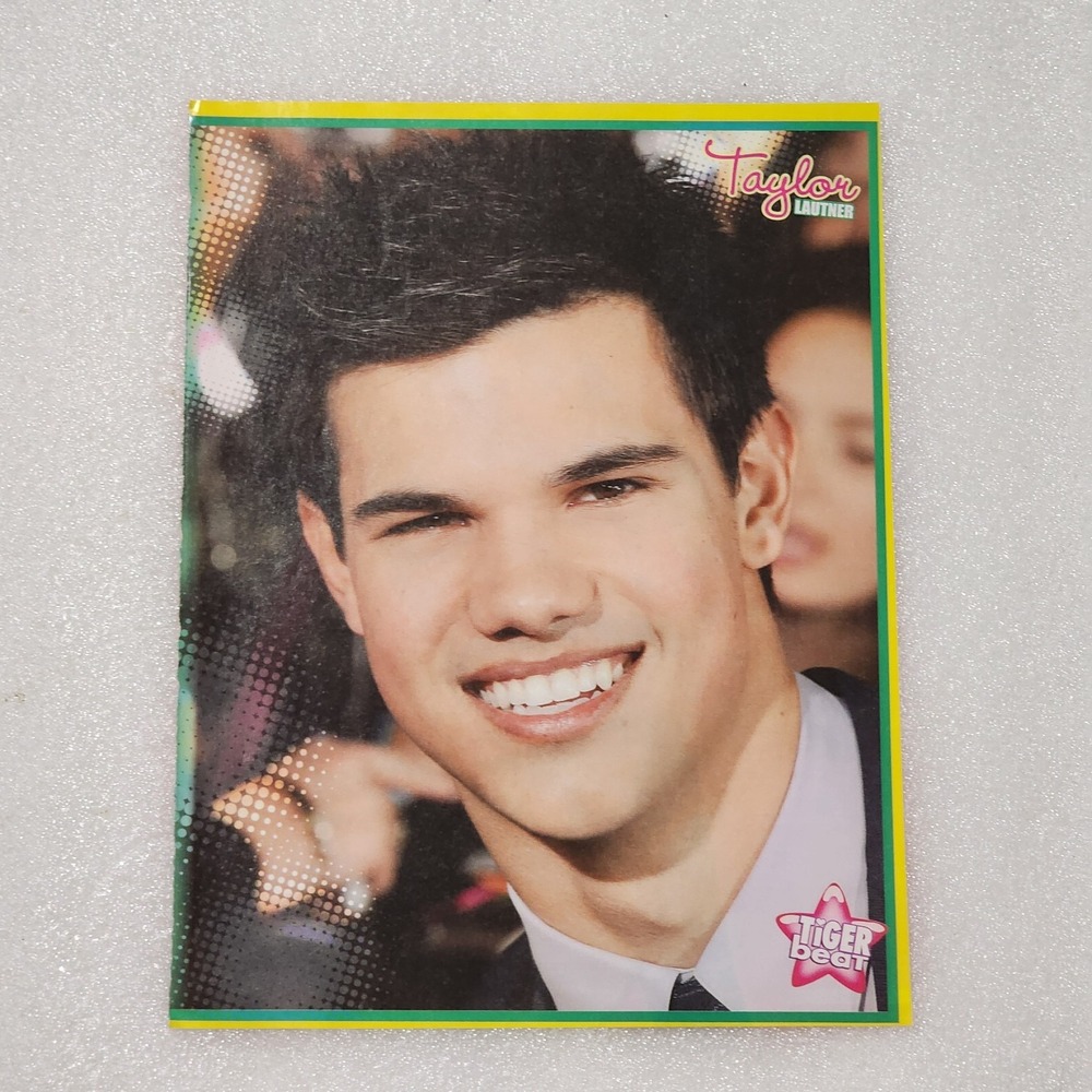Taylor Lautner Twilight Tiger Beat Headshot Poster Pinup Clipping 2000s 8x10